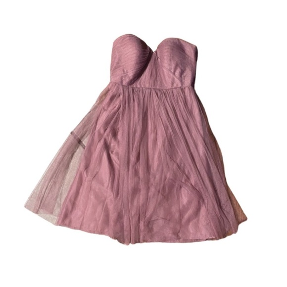 Jenny Yoo Collection Dusty Pink Strapless Tulle Dress Women’s 2 Prom Bridesmaid - Picture 12 of 15